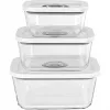 Rommelsbacher vakuuminio sandarinimo stiklinių indų rinkinys VCG 1, 3 dalių (350 ml, 670 ml, 1100 ml), permatomas