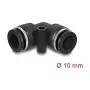 Delock 60747 pneumatinė jungtis 10 mm, 90° kampu, su tvirtinimo anga