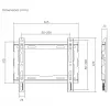 SBOX PLB-2222F-2 nejudamas televizoriaus laikiklis ant sienos, 23-43 colių, 45 kg, VESA 200x200