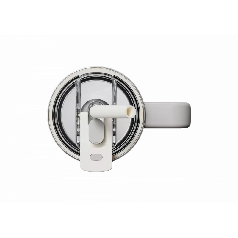 Termo puodelis su šiaudeliu Xiaomi Straw Mug White 1 L – nerūdijančio plieno vidus, nesandarus, 240×132×97 mm