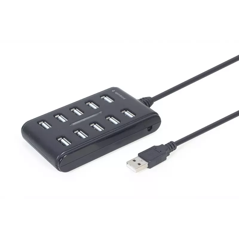 USB šakotuvas Gembird UHB-U2P10P-01 — 10 prievadų USB 2.0
