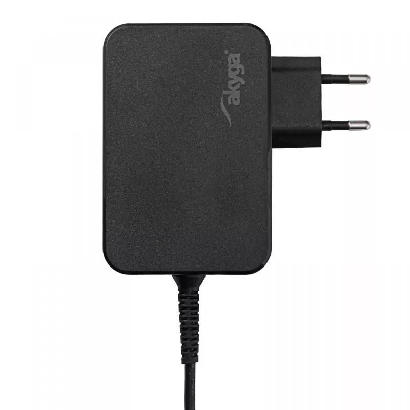 Akyga AK-ND-82 USB-C GaN nešiojamojo kompiuterio maitinimo adapteris 90 W, PD 3.0, 5–20 V, 1,8 m laidas, juodas