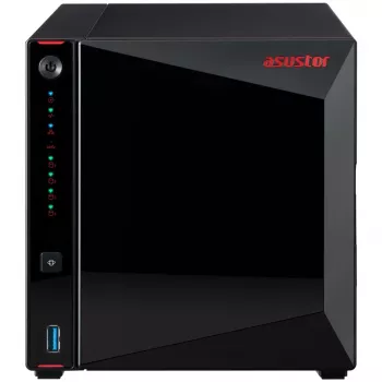 ASUSTOR Nimbustor 4 AS5304T - NAS serveris - 4 vietos - SATA 6Gb/s - RAID 0, 1, 5, 6, 10, JBOD - RAM 4GB - 2,5 Gigabit Ethernet - iSCSI palaikymas (90-AS5304T00-MD30)