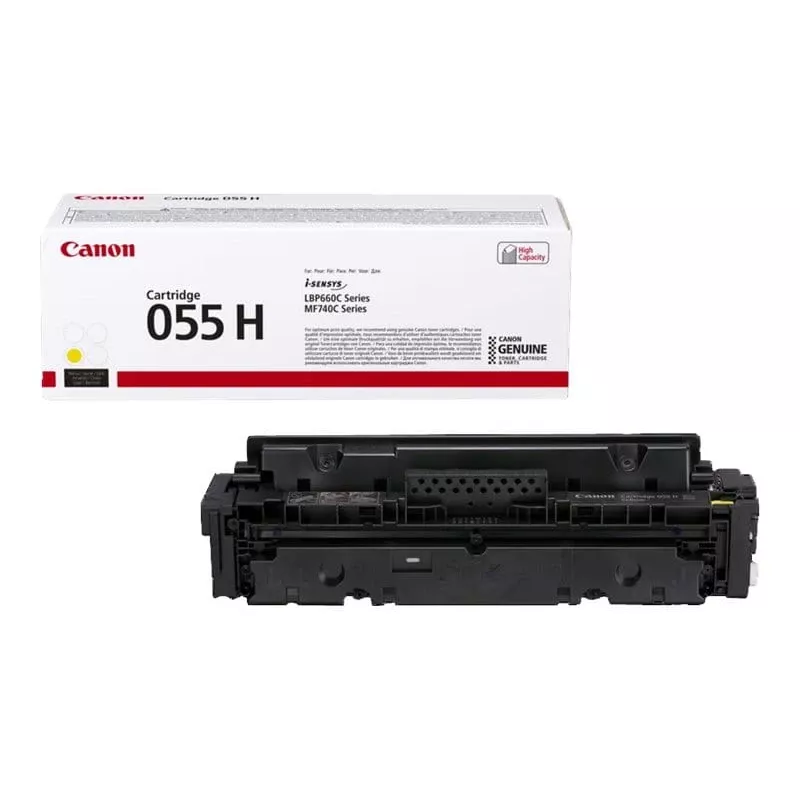 Canon 055H kasetė su toneriu 1 vnt. Originali Geltona