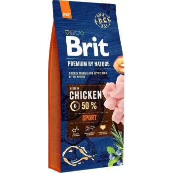 BRIT Premium by Nature Sport Chicken - sausas šunų maistas - 15 kg