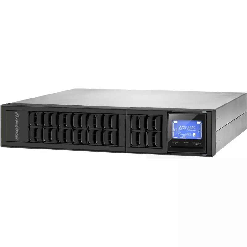 PowerWalker VFI 2000CRM LCD nepertraukiamo maitinimo šaltinis (UPS) 2 kVA / 1600 W, 4 lizdai, dvigubos konversijos (Online)