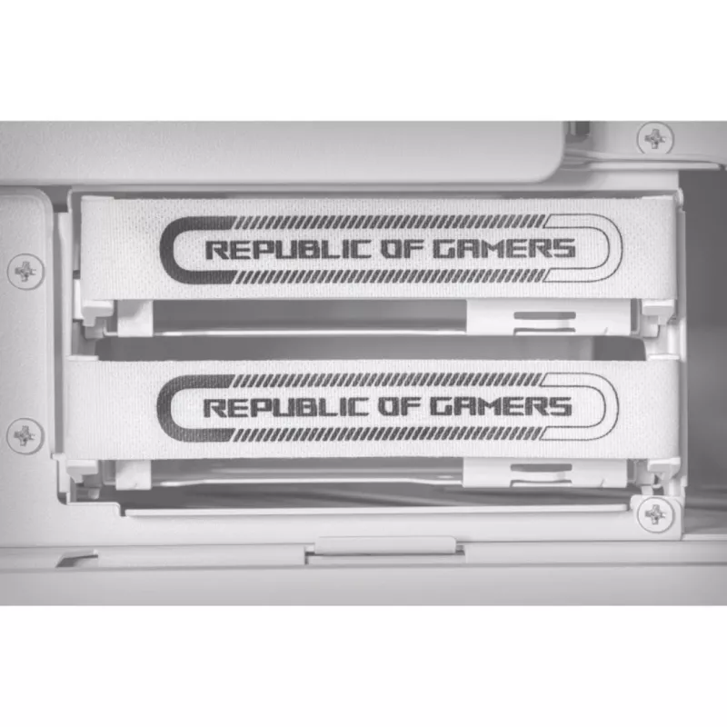 ASUS ROG GR701 Hyperion White, PC korpusas, Baltas, ATX, EATX, micro ATX, Mini-ITX, Aliuminis, Daugiaspalvis, Priekis