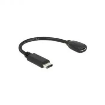 USB adapterio laidas DeLOCK 65578 USB 2.0 0,15 m USB-C Micro-USB B juodas