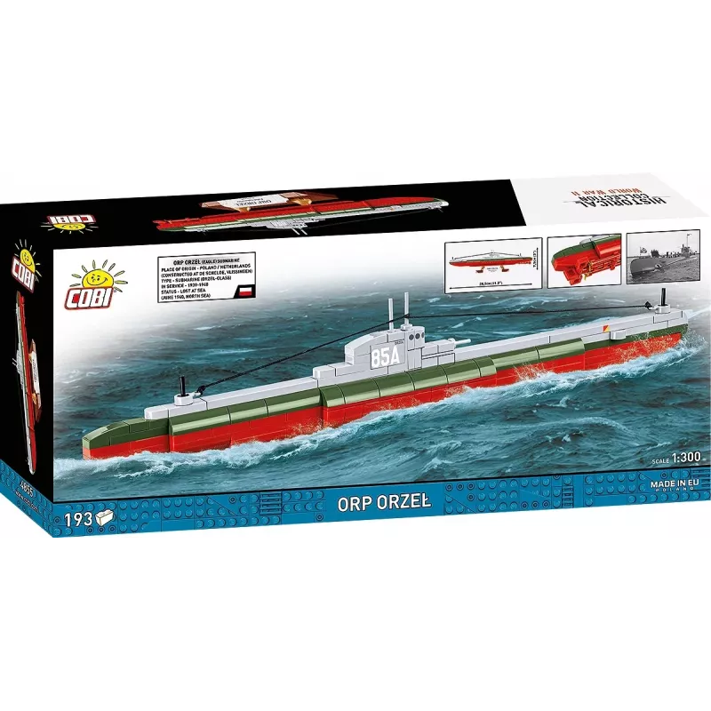 Konstruktorius Cobi ORP Orzeł 193 kaladėlių laivo modelis
