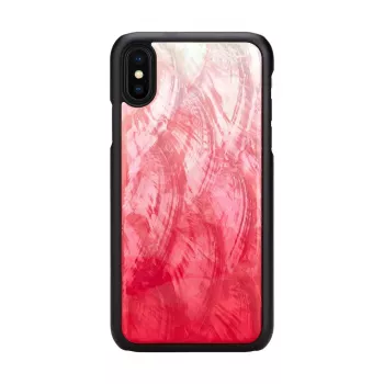 Dėklas telefonui iKins iPhone XS / XS S — rožinio ežero ir juodos spalvos, apsauginis dangtelis