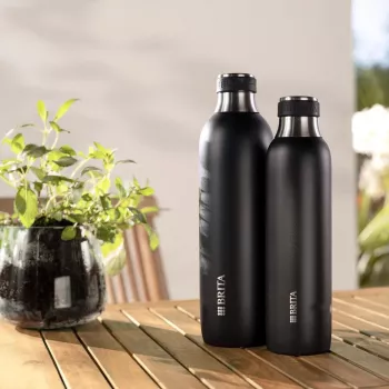BRITA 118440 butelis gazuoto vandens gaminimui – nerūdijantis plienas, 1 L, tinkamas plauti indaplovėje