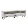 Cama RTV stand LOTTA 180cm Balta + sonoma oak