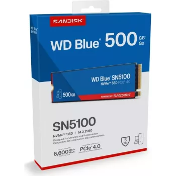 SanDisk 500GB WD BLUE SN5100 NVME SSD - Flash atmintis - mėlyna (WDBS4F5000ANC-WRSN)