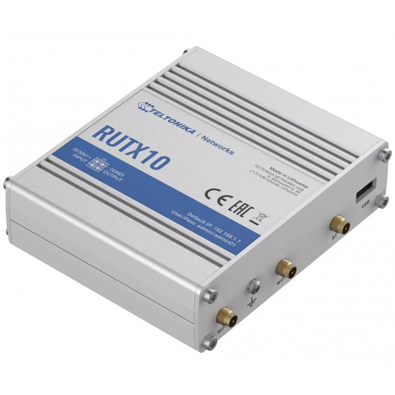 Belaidis maršrutizatorius Teltonika RUTX10 Gigabit Ethernet Dviejų juostų (2,4 GHz / 5 GHz) Baltas