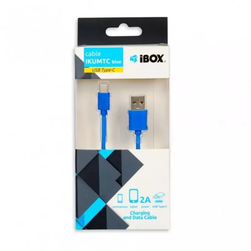 IBOX USB A į USB C laidas IKUMTCB — 1 m, USB 2.0, mėlynas