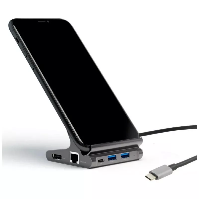 Laikiklis planšetei / išmaniajam telefonui 7in1 Dex HDMI/RJ45
