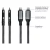 Good Connections Ethernet kabelis USB-C RJ45, antracito spalvos, 5,0 m