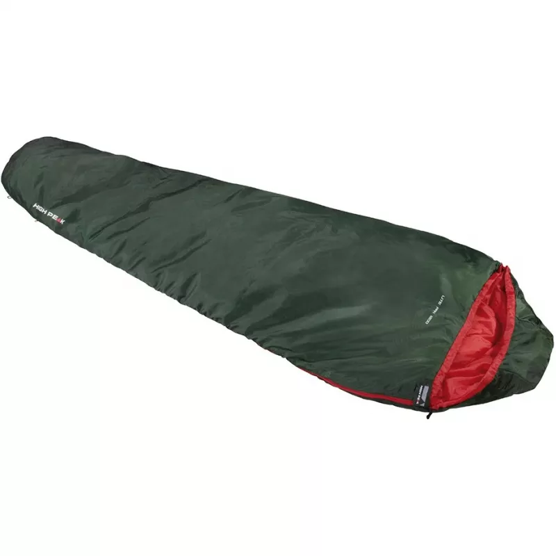 Miegmaišis High Peak Lite Pak 1200 Mummy poliesteris Žalia, Raudona 23263