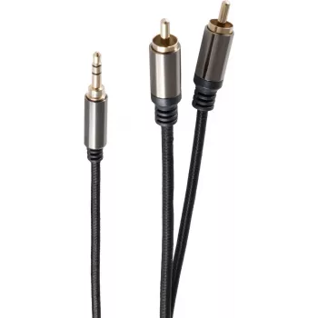 shiverpeaks PRO Series II garso adapterio laidas, 3,5 mm kištukas į 2 x RCA (RCA) kištuką, stereo, 2,5 m (BS20-32255)