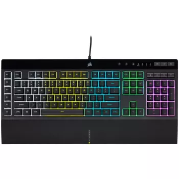 Corsair K55 RGB PRO klaviatūra žaidimams USB QWERTZ vokiška juoda
