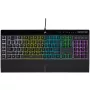 Corsair K55 RGB PRO klaviatūra žaidimams USB QWERTZ vokiška juoda