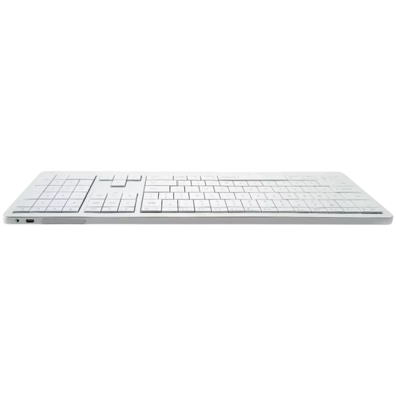 Belaidė klaviatūra CLEVETURA CLVX 1 Touch-On-Keys AI – ANSI US Mac išdėstymas, žirkliniai jungikliai, aliuminio korpusas, interaktyvus RGB