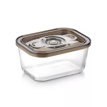 Stiklinis vakuuminis indas su plastikiniu dangteliu Caso VacuBoxx Eco M, 0,8 l, skaidrus