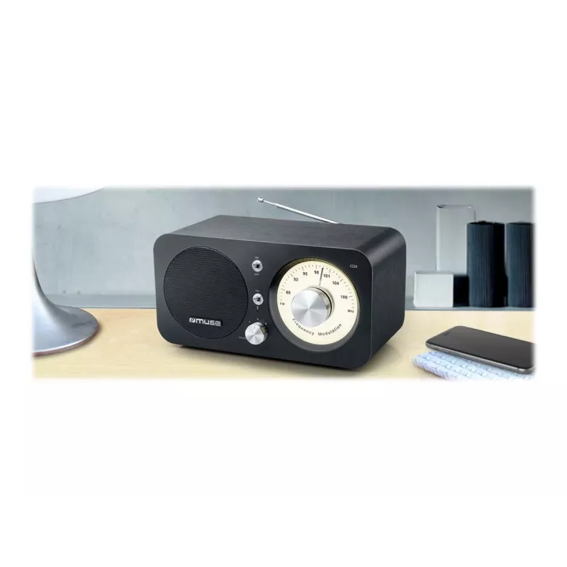 Muse M-095 BT belaidis Bluetooth garsiakalbis su FM radiju, juodas