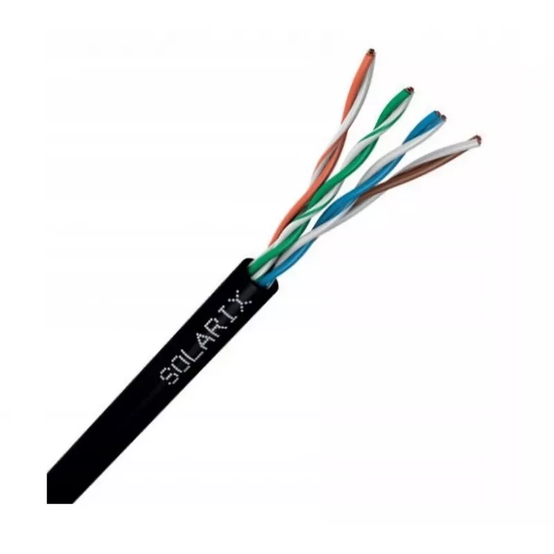 Tinklo kabelis Solarix SXKD-5E-UTP-PE UTP CAT5E 305m juodas