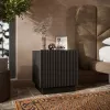 Naktiniai staliukai pora Cama LIVERTI 45x42x47 cm, juoda, MDF/medžio drožlių plokštė, 16 mm rėmas