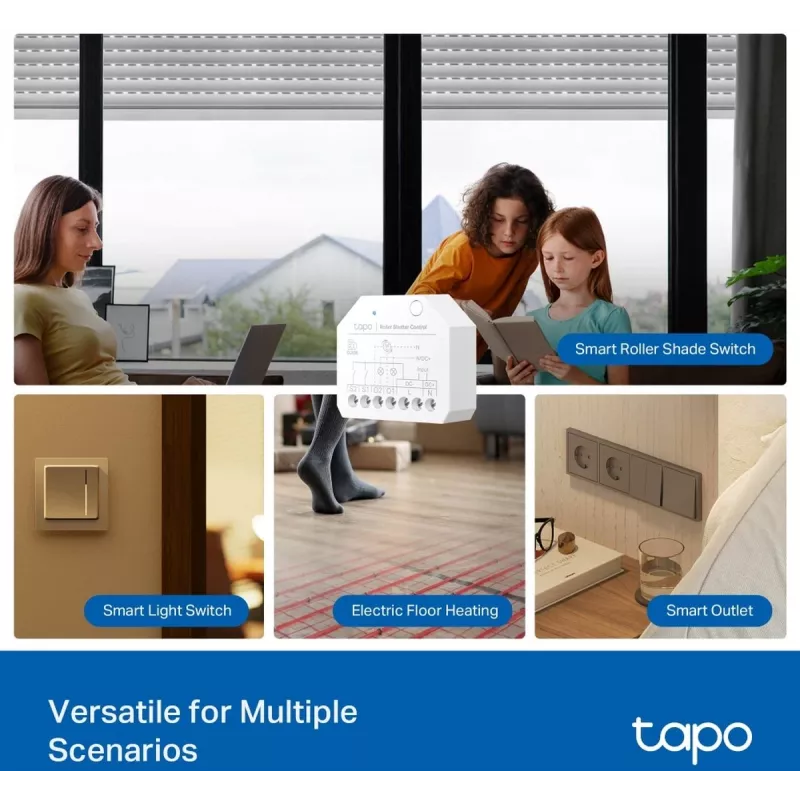 TP-Link Tapo S112 išmanusis jungiklio modulis, 7 kanalų, 2400 MHz, balta, AC, 150 W