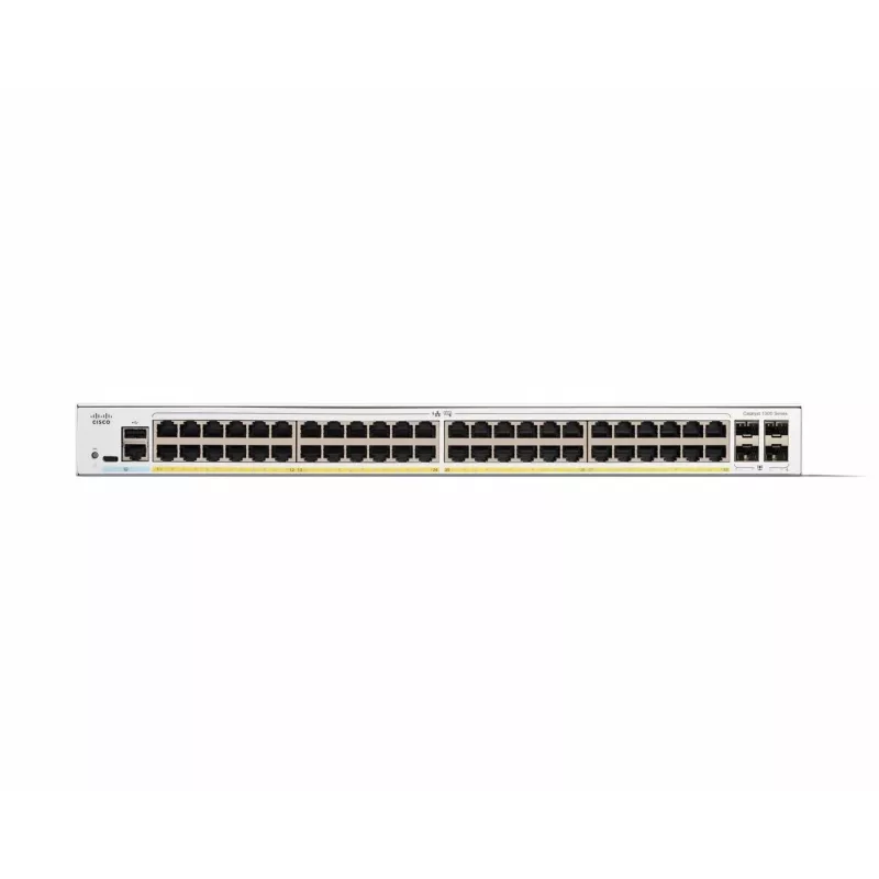 Valdomas tinklo jungiklis Cisco Catalyst 1300-48P-4G 48 prievadų GE PoE 4x1GE SFP
