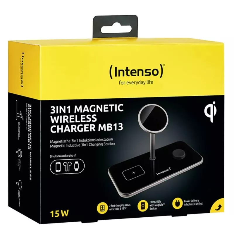 Intenso MB13 belaidis 3 viename magnetinis įkroviklis juodas