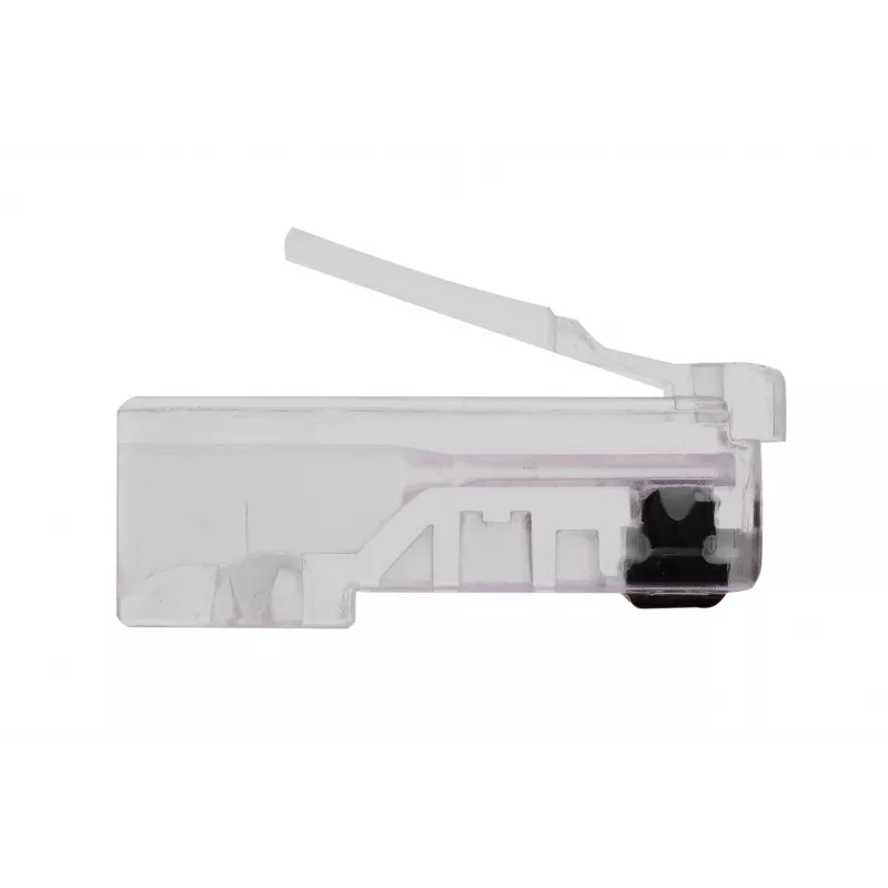 RJ45 kištukas GEMBIRD PLUG3UP6/100, Cat5, tiesus, permatomas, auksuoti kontaktai, pakuotė 100 vnt.