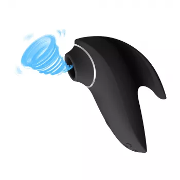 Klitorinis masažuoklis Erolab Dolphin VVS01b juodas – vandeniui atsparus, įkraunamas
