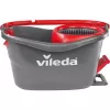 Vileda EasyWring & Clean Turbo šluota su kibiru, raudonas technopolimerinis kibiras, nuimama skalbiama mikropluošto galvutė, kietoms grindims