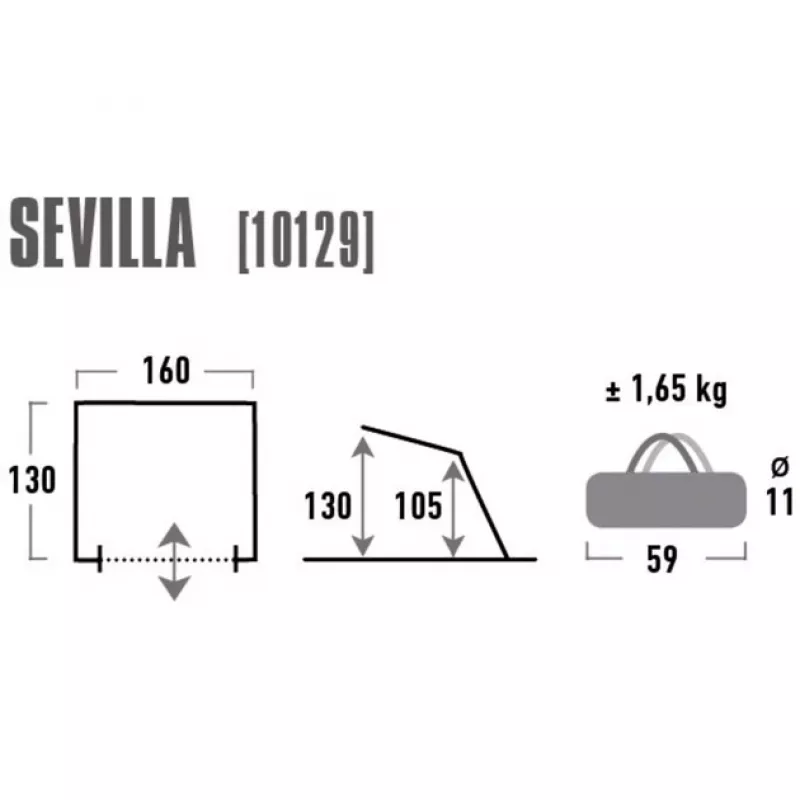 Paplūdimio tentas High Peak Sevilla mėlynai pilkas