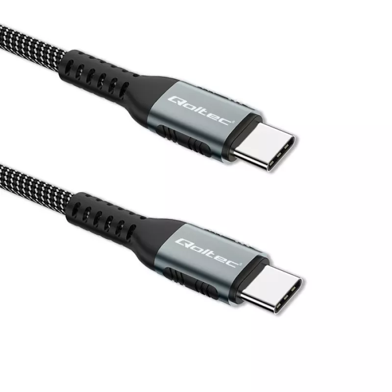 USB C laidas Qoltec 52358 1,5 m juodas USB 2.0 0,48 Gbit/s