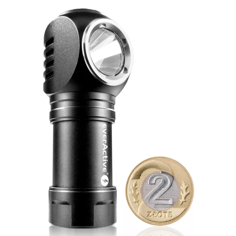 Žibintuvėlis LED 3 darbo režimai 10 W 500 liumenų aliuminio korpusas įkraunamas vandeniui atsparus FL-55R Dripple - EverActive