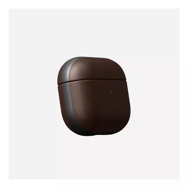 Odinis dėklas AirPods Nomad V3 Rustic Brown – apsauginis odinis dangtelis AirPods įkrovimo dėklui