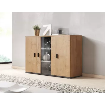 Cama sideboard 120 cm SOHO S7 lefkas oak/Juoda