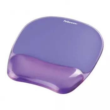 Pelės kilimėlis Fellowes Crystals Gel su gelio riešo atrama, violetinis, 202×230 mm, 32 mm storio
