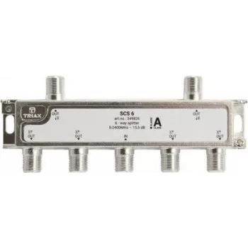 Triax SCS 6 - Kabelinis skirstytuvas - 75 omų - 5 - 2400 MHz - sidabrinis - baltas - Moteriška/Moteriška - 16,5 dB (349826)