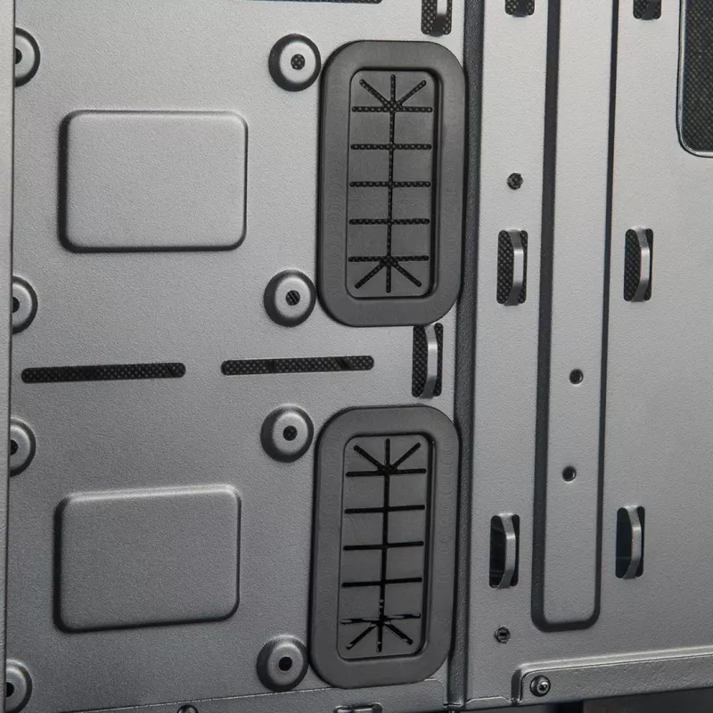 PC korpusas MODECOM Oberon Pro Midi Tower – juodas, ATX/microATX/ITX, 7 lizdai, iki 395 mm GPU, 5 HDD/3 SSD