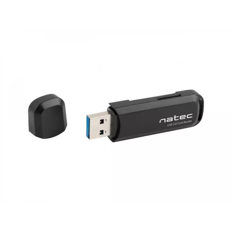 Kortelių skaitytuvas NATEC Scarab 2 USB 3.2 Gen 1 Type-A – MicroSD/SD palaikymas, 5000 Mbit/s, juodas