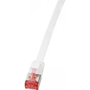Logilink SlimLine jungiamasis kabelis RJ-45 (S) į RJ-45 (S) 20 m U/FTP PiMF CAT 6 liejamas, su apsauga nuo užkabinimo, plokščias baltas (CF2111S)