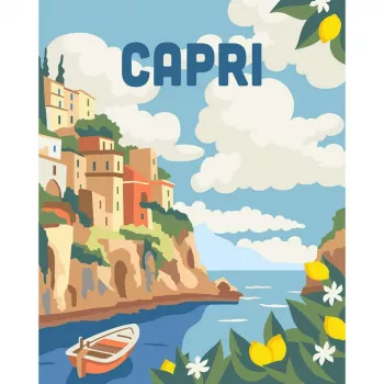 Piešimo rinkinys Ravensburger CreArt Capri – dažymas pagal skaičius