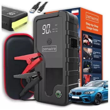 Automobilinis užvedimo starteris su powerbanku zenwire CY16 6400 mAh – nešiojamas 12V akumuliatorių starteris