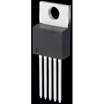 Žeminamasis įtampos reguliatorius Texas Instruments LM2575 HVT-5.0, fiksuota 5.0 V išėjimo įtampa, įėjimas 4–60 V, korpusas SO-220-5