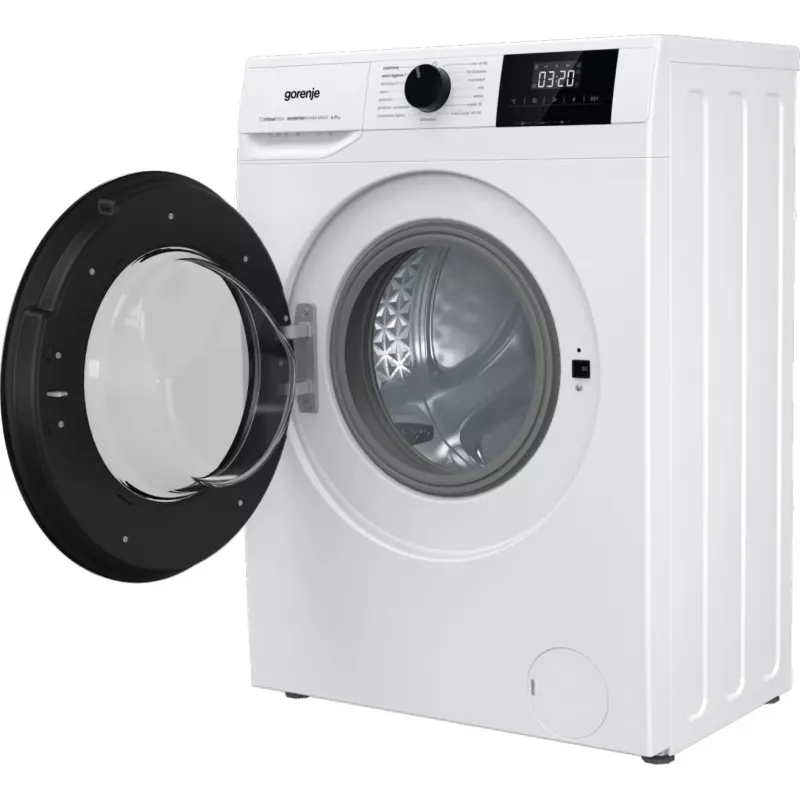 Laisvai pastatoma skalbimo mašina Gorenje W3NGPI72SBS, 7 kg, 1200 aps./min., inverterinis variklis, garų funkcija, 15 programų, balta